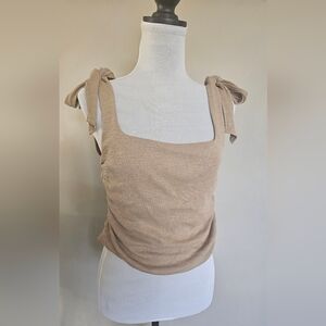 Women's Free People crop Tank. Tan  (M)